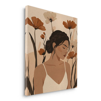Dreamy Floral Portrait - Canvas