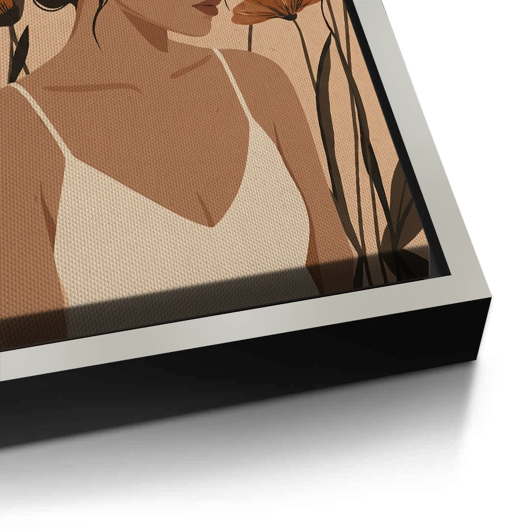 2Dreamy Floral Portrait - Canvas