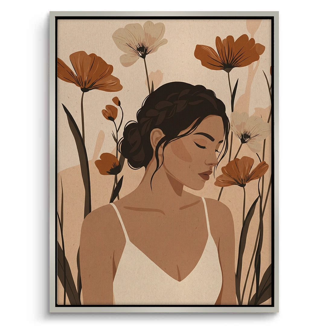 2Dreamy Floral Portrait - Canvas