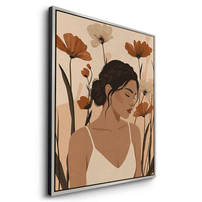 Dreamy Floral Portrait - Canvas