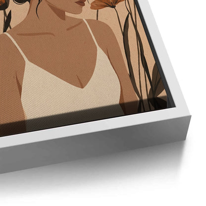 Dreamy Floral Portrait - Canvas