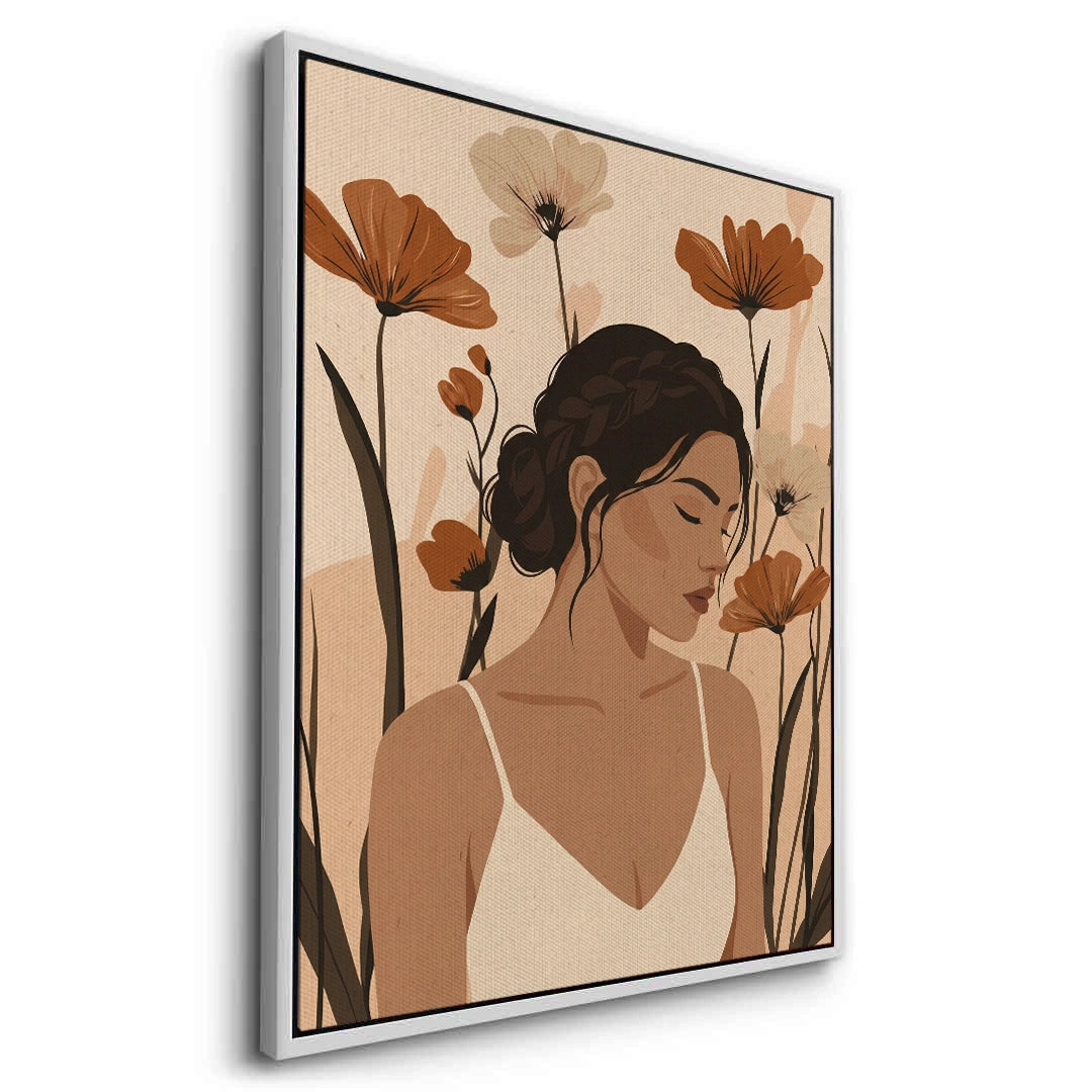 2Dreamy Floral Portrait - Canvas