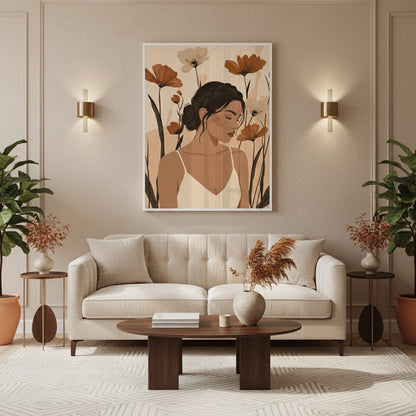 Dreamy Floral Portrait - Fine Art