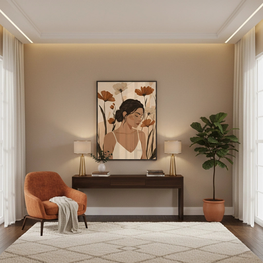 2Dreamy Floral Portrait - Fine Art