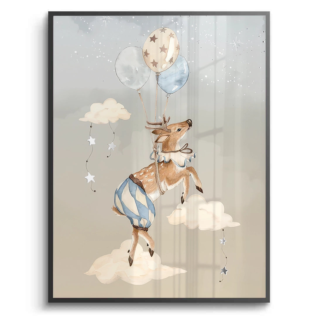 2Dreamy Fox and Deer Balloon Set of 2 - Fine Art