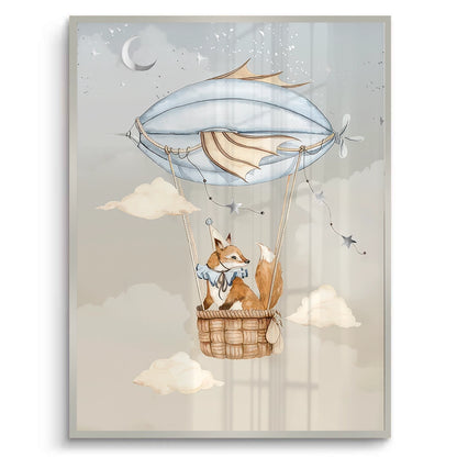 Dreamy Fox and Deer Balloon Set of 2 - Fine Art