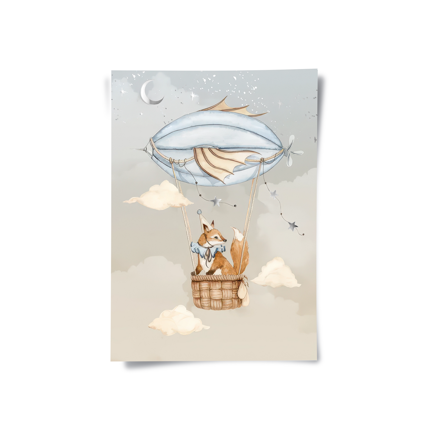 2Dreamy Fox and Deer Balloon Set of 2 - Poster