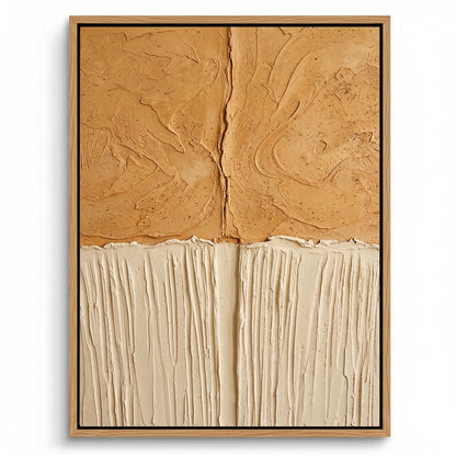 Dual Horizon Texture canvas painting, modern abstract textures, premium UAE interiors