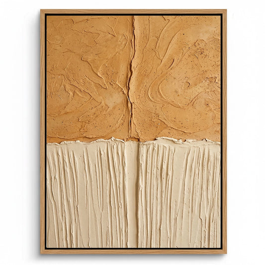 Dual Horizon Texture canvas painting, modern abstract textures, premium UAE interiors