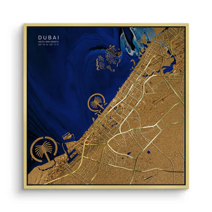 Dubai Map - Canvas