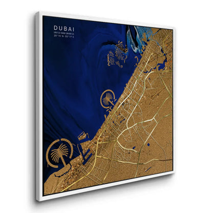 Dubai Map - Canvas