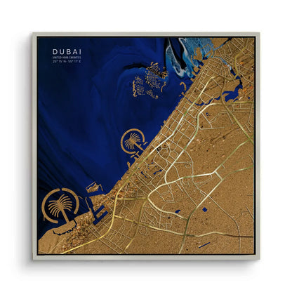 Dubai Map - Canvas