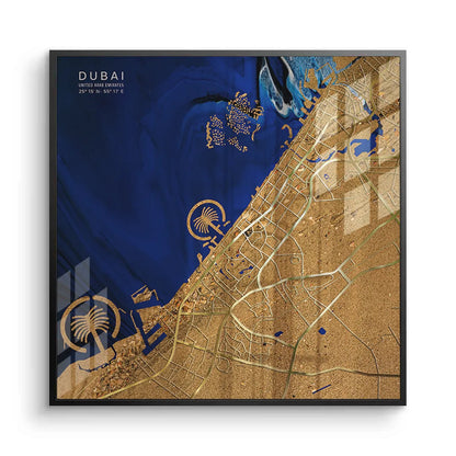 Dubai Map - Fine Art