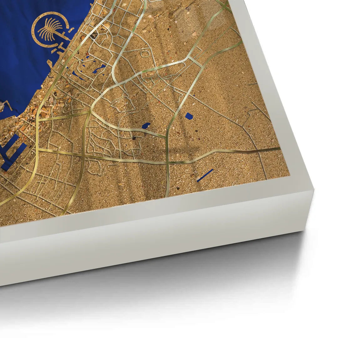 Dubai Map - Fine Art - Jasmineart.ae