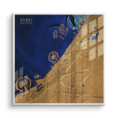 Dubai Map - Fine Art