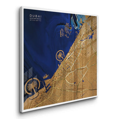 Dubai Map - Fine Art