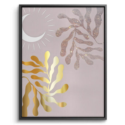Dusty Rose & Gold Celestial Set of 2 - Canvas
