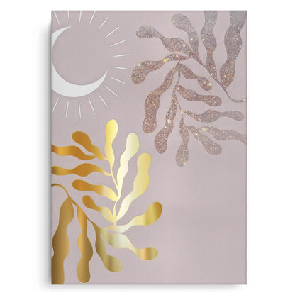 Dusty Rose & Gold Celestial Set of 2 - Canvas