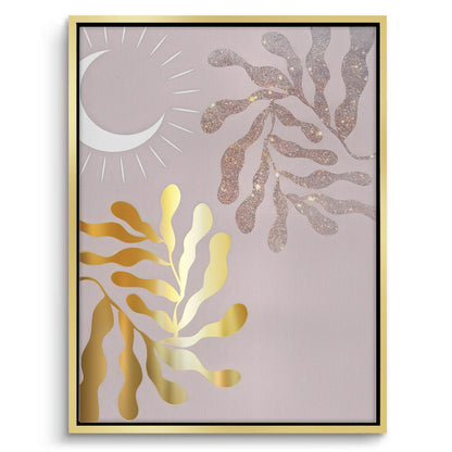 Dusty Rose & Gold Celestial Set of 2 - Canvas