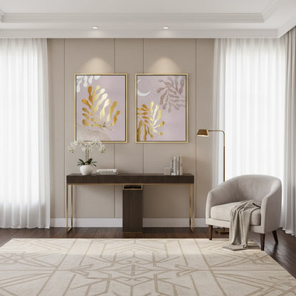 Dusty Rose & Gold Celestial Set of 2 - Canvas