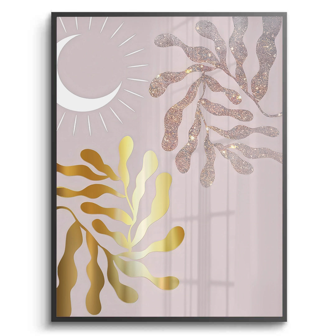 2Dusty Rose & Gold Celestial Set of 2 - Fine Art