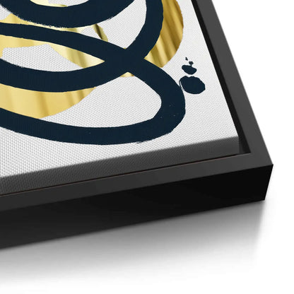 Dynamic Navy blue and Gold - Canvas