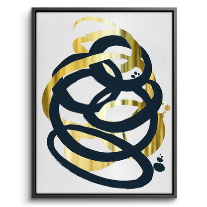 Dynamic Navy blue and Gold - Canvas