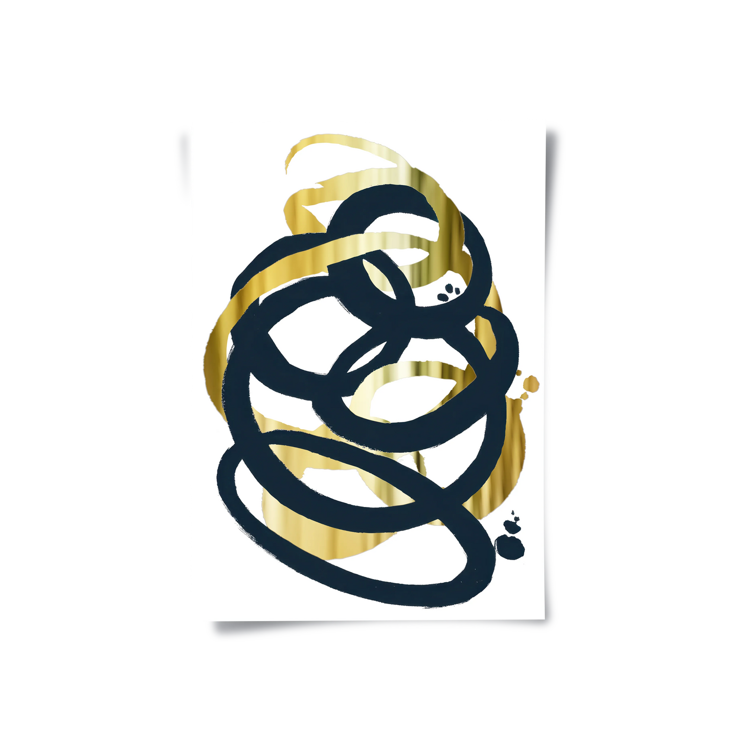 2Dynamic Navy blue and Gold  - Poster