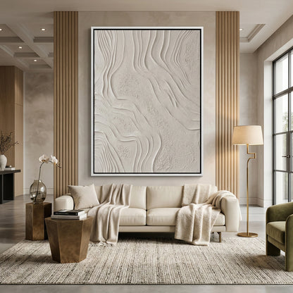 Minimalist Earth Grooves artwork blending natural textures and subtle neutral palette