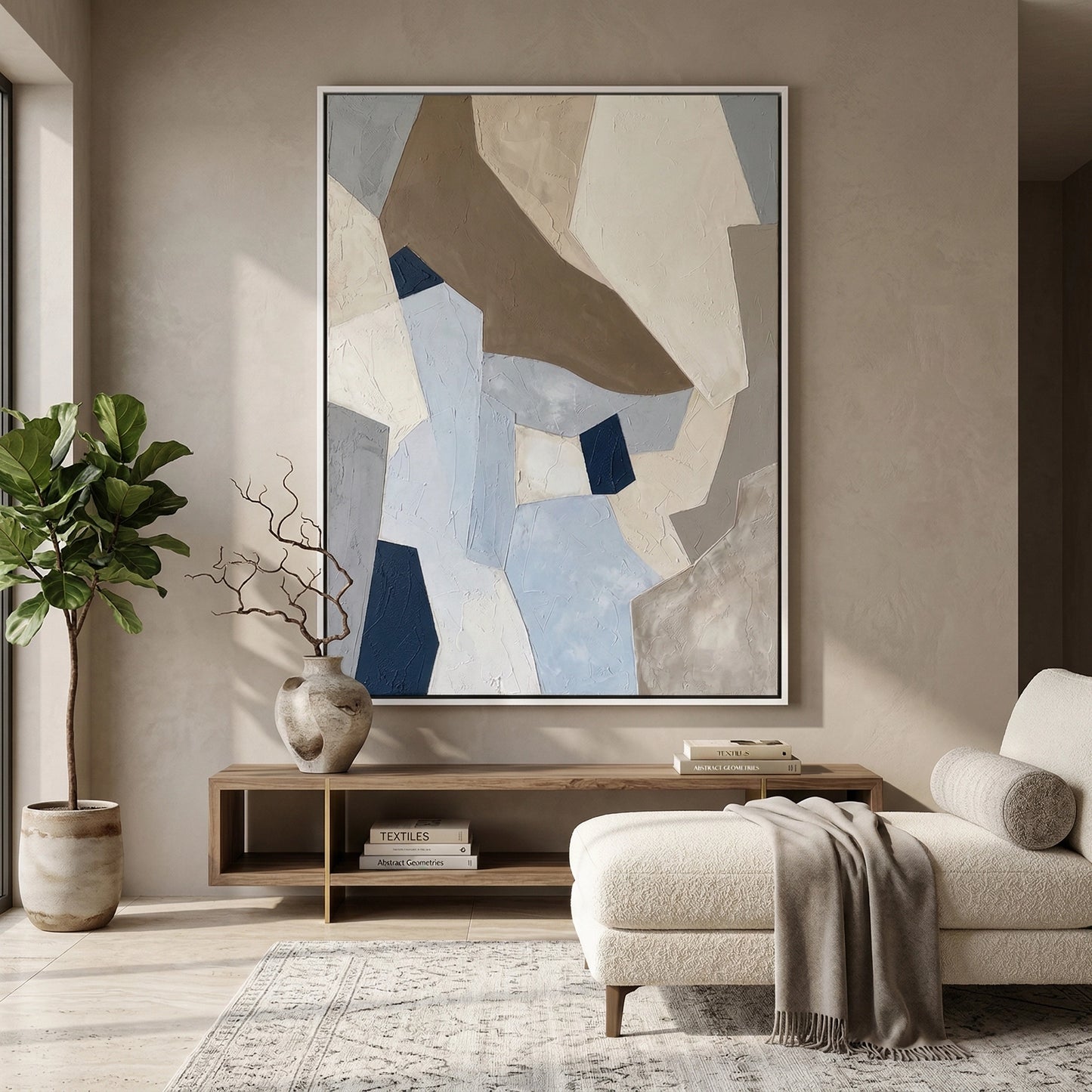 2Earth & Slate Textured Geometric Abstract #GS7732