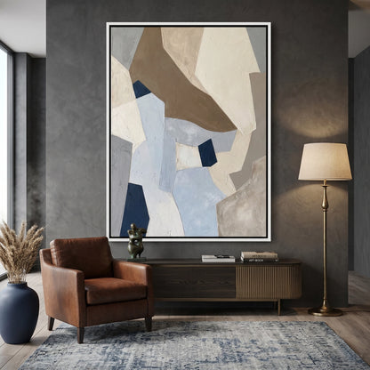 Earth & Slate Textured Geometric Abstract #GS7732
