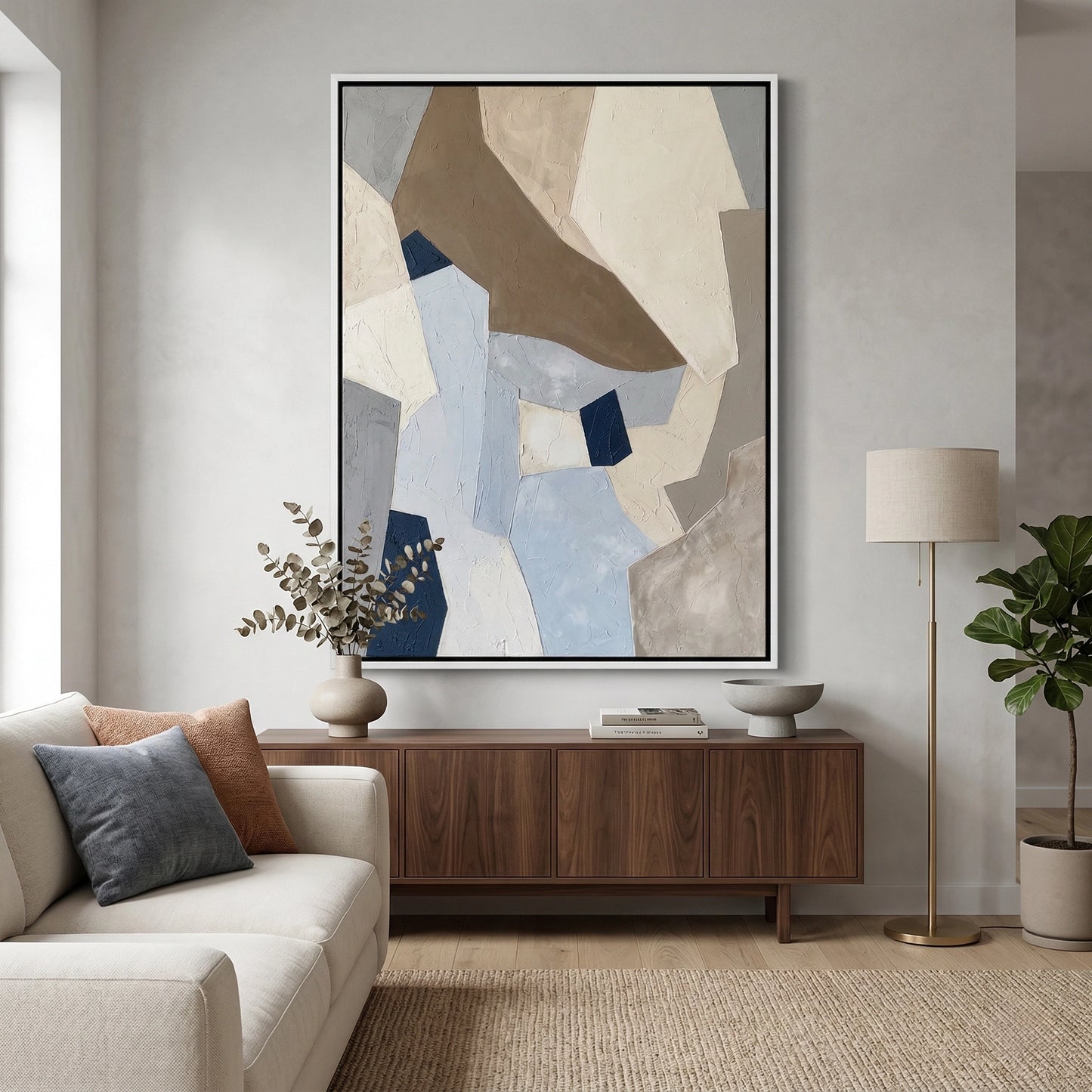 2Earth & Slate Textured Geometric Abstract #GS7732