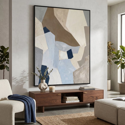 Earth & Slate Textured Geometric Abstract #GS7732