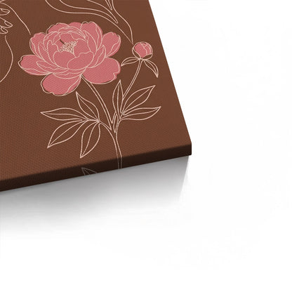 Earthy Mid-Century Modern Female Portrait - Canvas