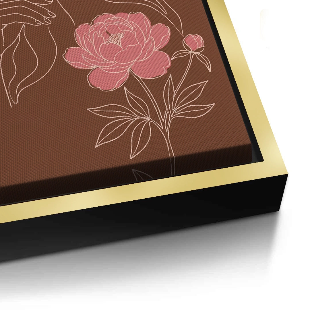 2Earthy Mid-Century Modern Female Portrait - Canvas