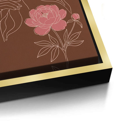 Earthy Mid-Century Modern Female Portrait - Canvas