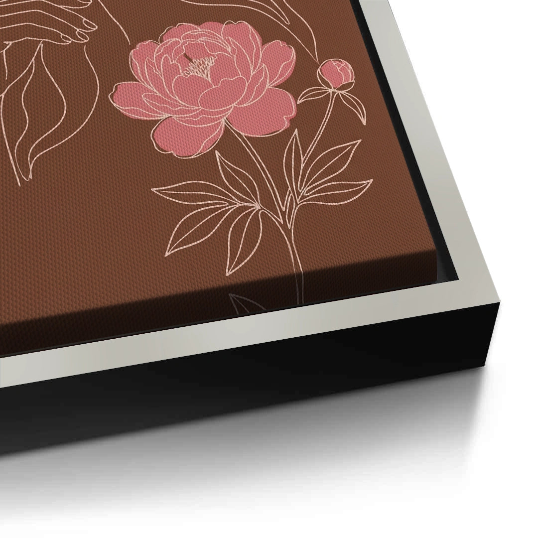 2Earthy Mid-Century Modern Female Portrait - Canvas