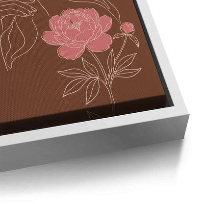 Earthy Mid-Century Modern Female Portrait - Canvas