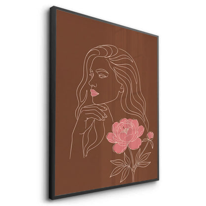 Earthy Mid-Century Modern Female Portrait - Fine Art