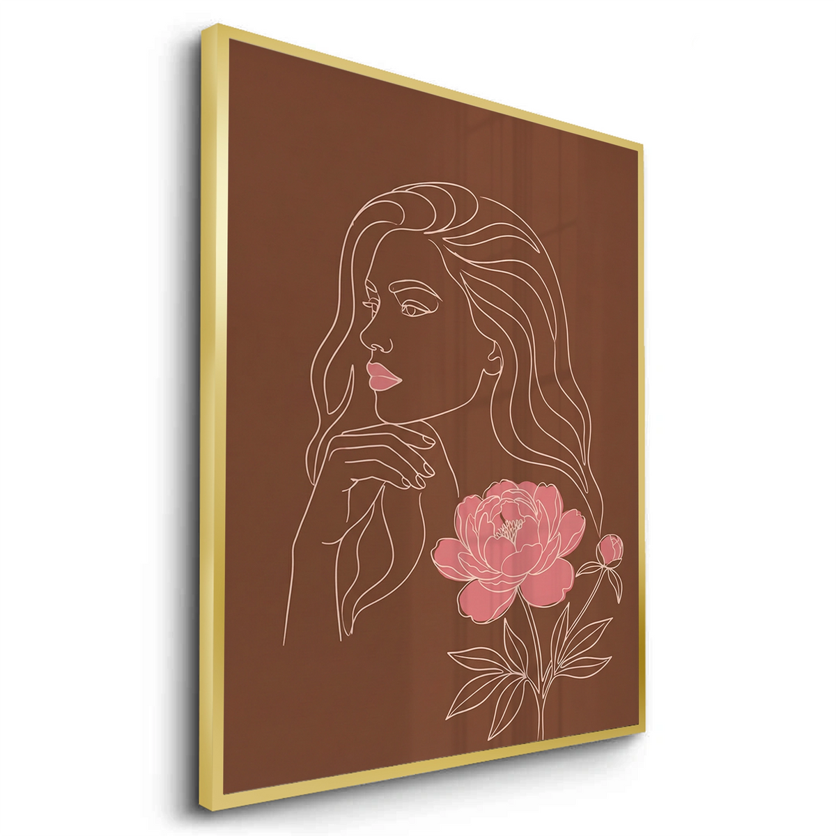Earthy Mid-Century Modern Female Portrait - Fine Art