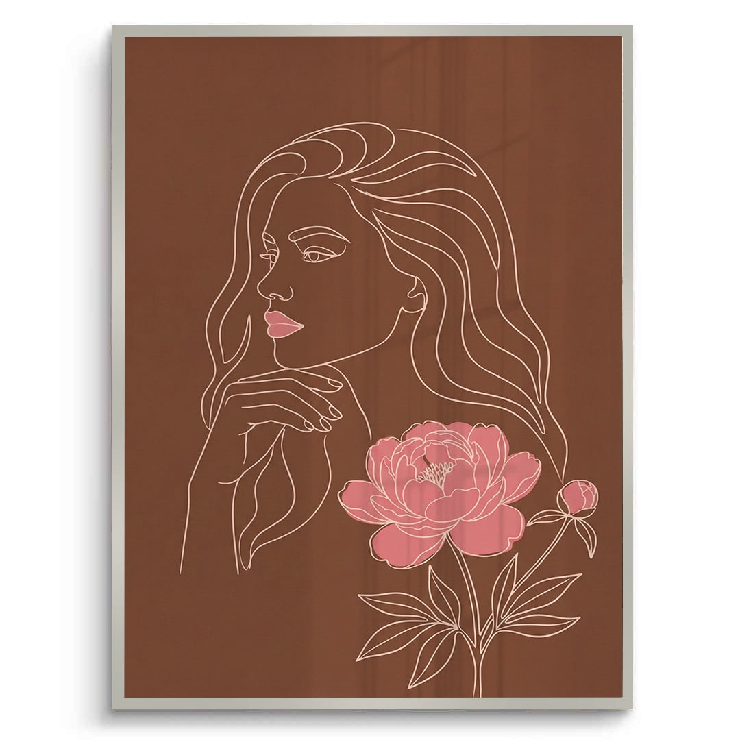 2Earthy Mid-Century Modern Female Portrait - Fine Art