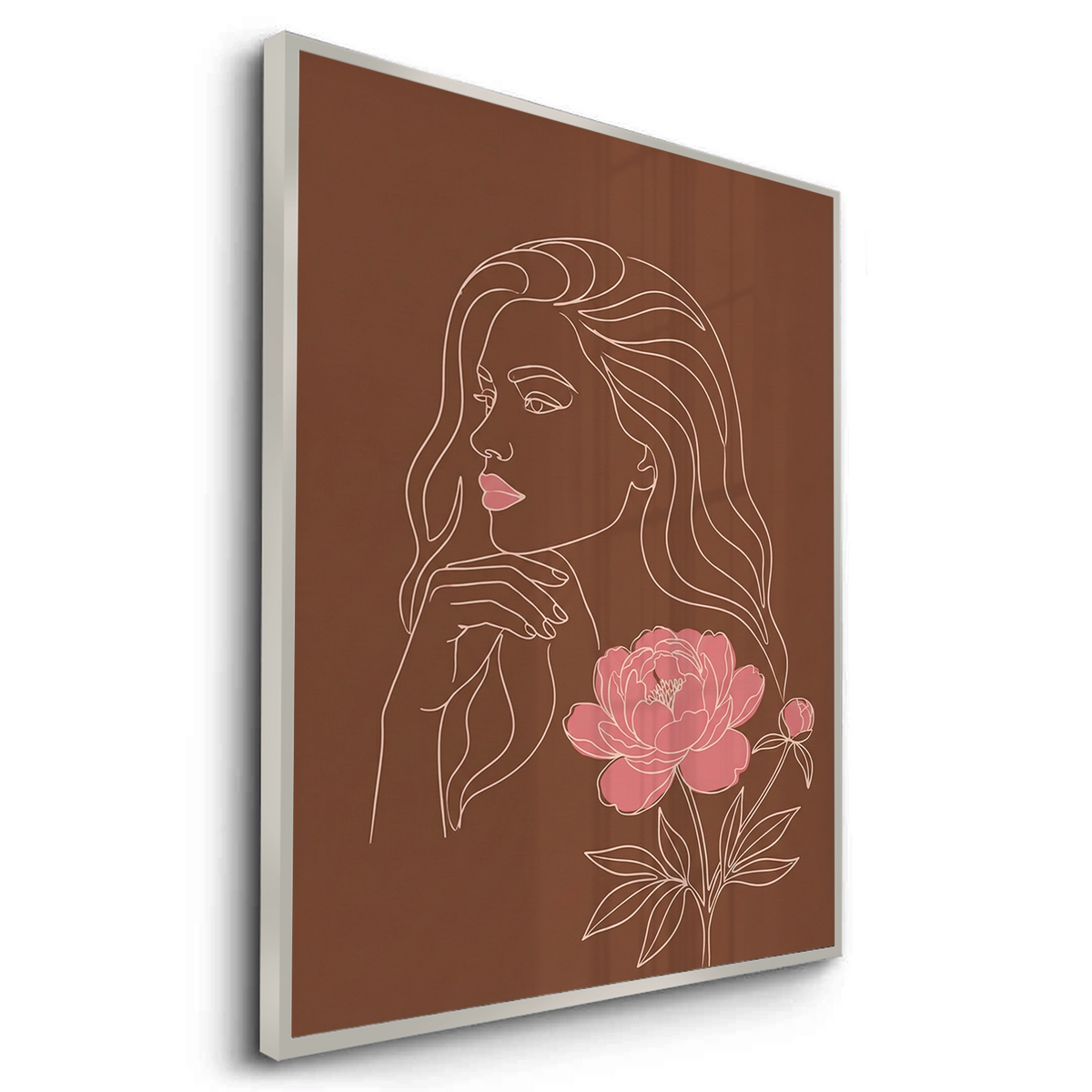 Earthy Mid-Century Modern Female Portrait - Fine Art