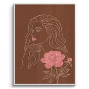 Earthy Mid-Century Modern Female Portrait - Fine Art