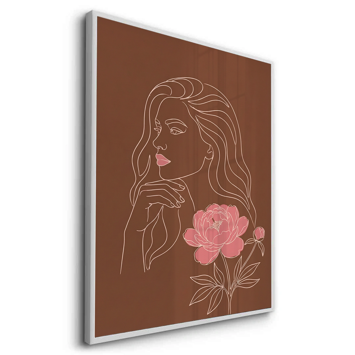 Earthy Mid-Century Modern Female Portrait - Fine Art