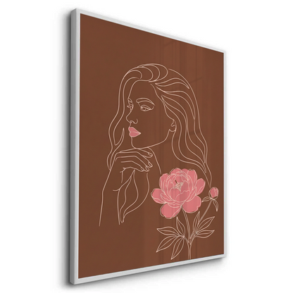 Earthy Mid-Century Modern Female Portrait - Fine Art