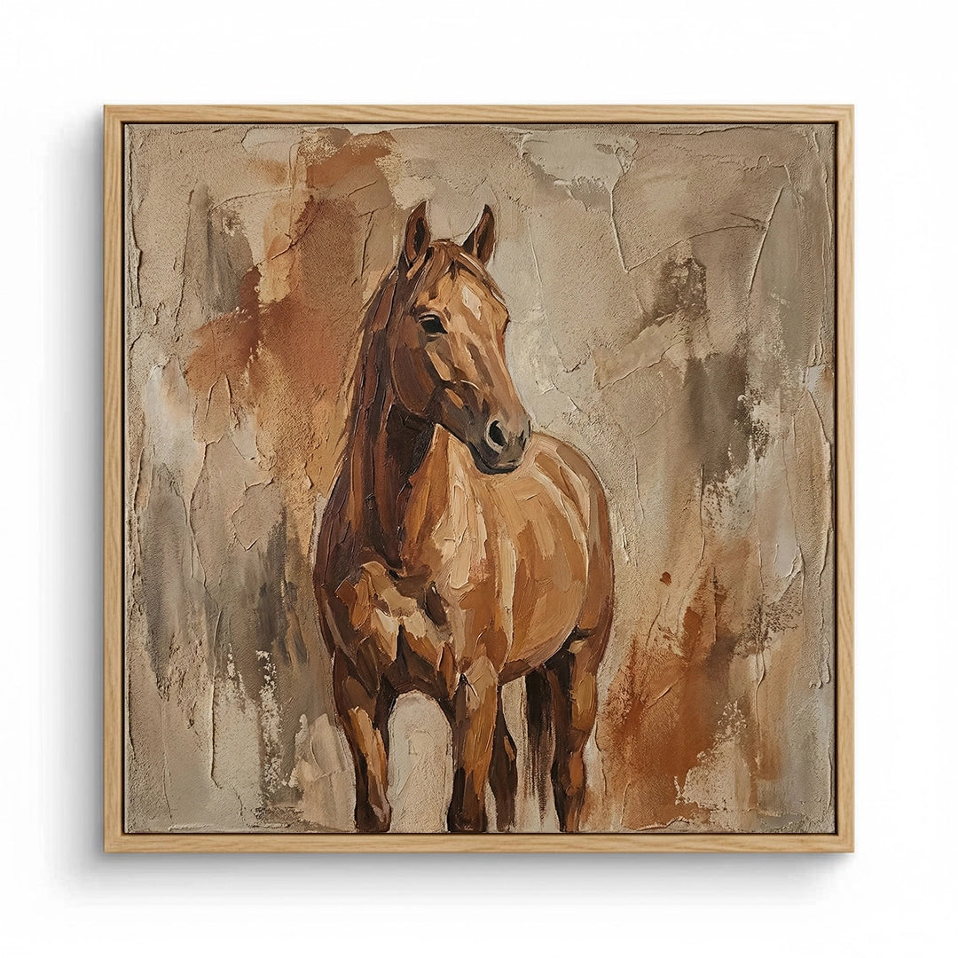 2Earthy Taupe Horse Painting #ETHO440