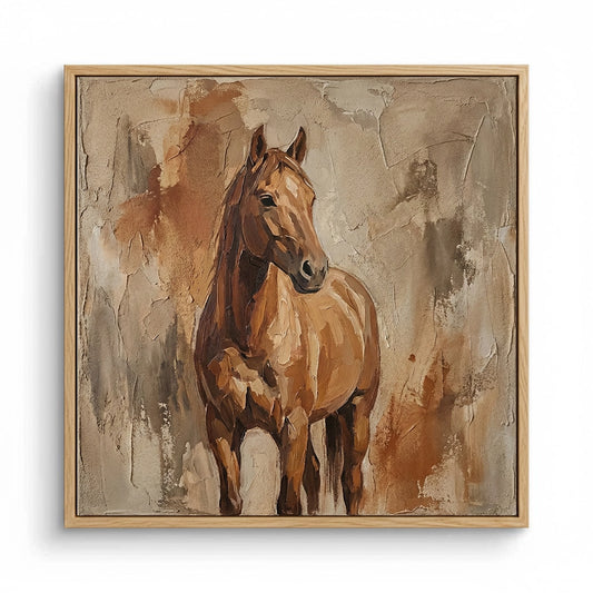 Earthy Taupe Horse Painting #ETHO440