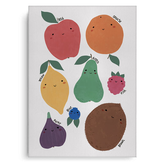 Educational Fruit and Color - Canvas