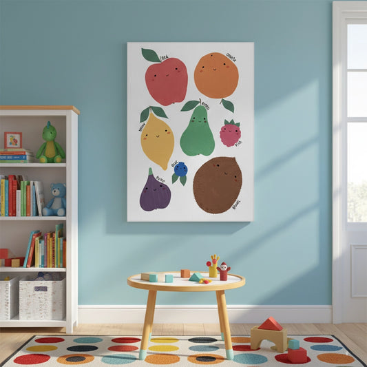Educational Fruit and Color - Canvas