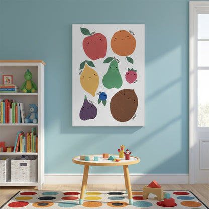 Educational Fruit and Color - Canvas